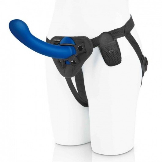 Синяя насадка Remote Control P-Spot G-Spot с черными трусиками - 20 см. - Pegasus - купить с доставкой в Пушкино