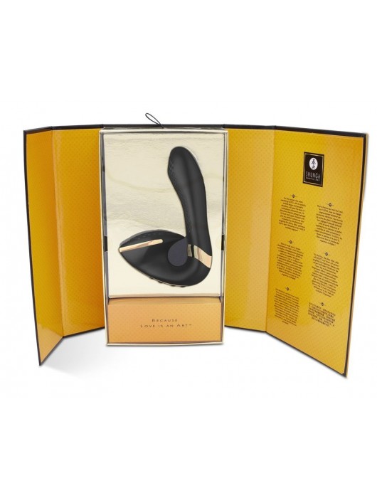 Черный вибростимулятор SOYO - 17 см. - Shunga