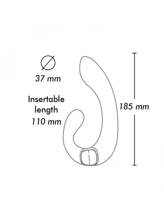Фиолетовый гибкий вибростимулятор MIYO с двумя моторами - 18,5 см. - Shunga