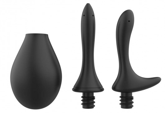 Черный анальный душ Nexus Anal Douche Set с 2 сменными насадками - Nexus Range - купить с доставкой в Пушкино