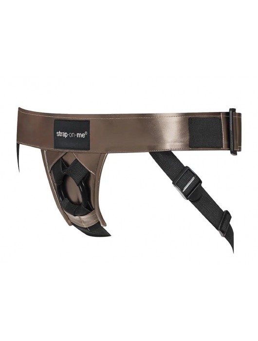 Бронзовый пояс для насадок Curious Harness - Strap-on-me - купить с доставкой в Пушкино