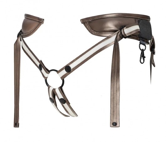 Бронзовый пояс для насадок Desirous Harness - Strap-on-me - купить с доставкой в Пушкино