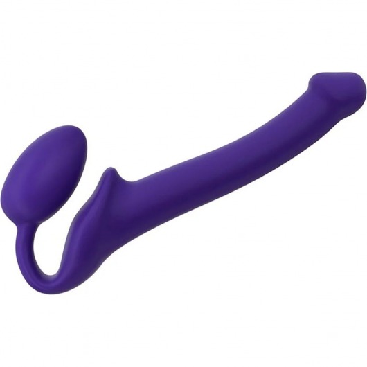Фиолетовый безремневой страпон Silicone Bendable Strap-On - size S - Strap-on-me - купить с доставкой в Пушкино