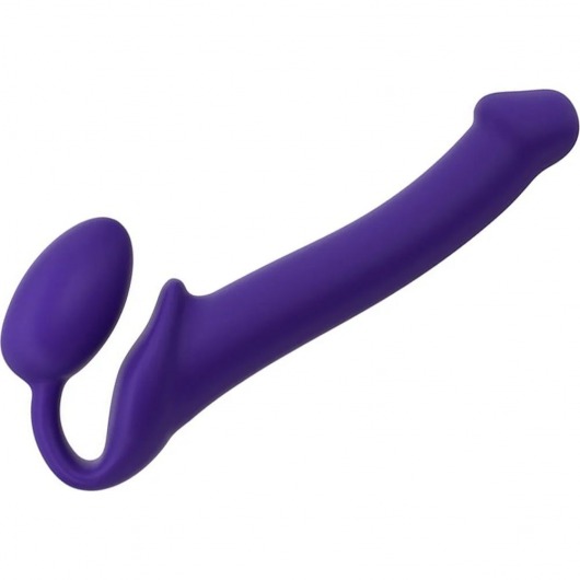 Фиолетовый безремневой страпон Silicone Bendable Strap-On - size M - Strap-on-me - купить с доставкой в Пушкино