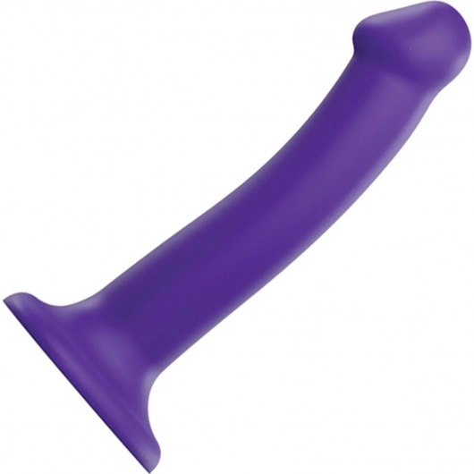 Фиолетовый фаллоимитатор-насадка Strap-On-Me Dildo Dual Density size M - 18 см. - Strap-on-me - купить с доставкой в Пушкино