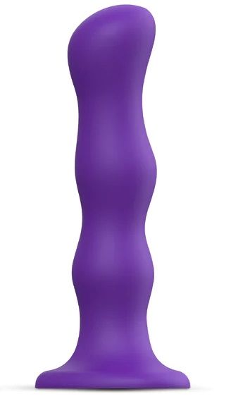 Фиолетовая насадка Strap-On-Me Dildo Geisha Balls size M - Strap-on-me - купить с доставкой в Пушкино