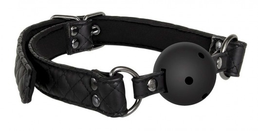 Черный кляп-шарик BALL GAG DIAMOND - Dream Toys - купить с доставкой в Пушкино