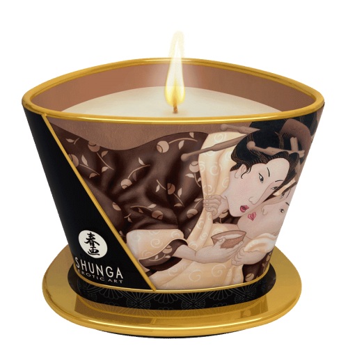 Массажная свеча Intoxicatin Chocolate с ароматом шоколада - 170 мл. - Shunga - купить с доставкой в Пушкино