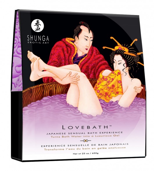 Соль для ванны Lovebath Sensual lotus, превращающая воду в гель - 650 гр. - Shunga - купить с доставкой в Пушкино
