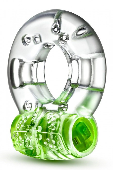 Зеленое эрекционное виброкольцо Arouser Vibrating C-Ring - Blush Novelties - в Пушкино купить с доставкой