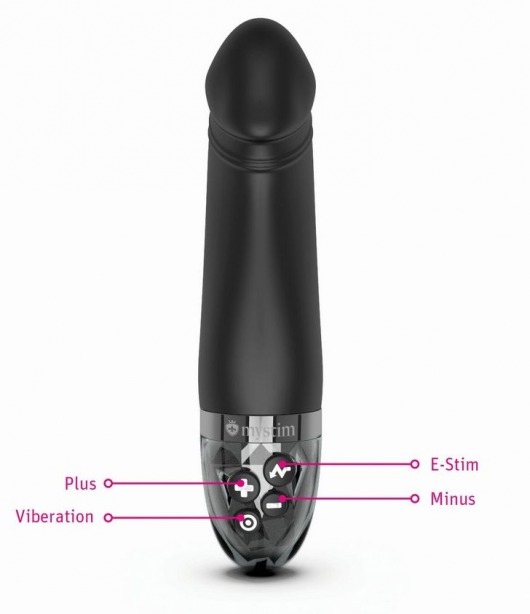 Черный вибратор с электростимуляцией Real Deal Neal - 16,5 см. - MyStim - купить с доставкой в Пушкино