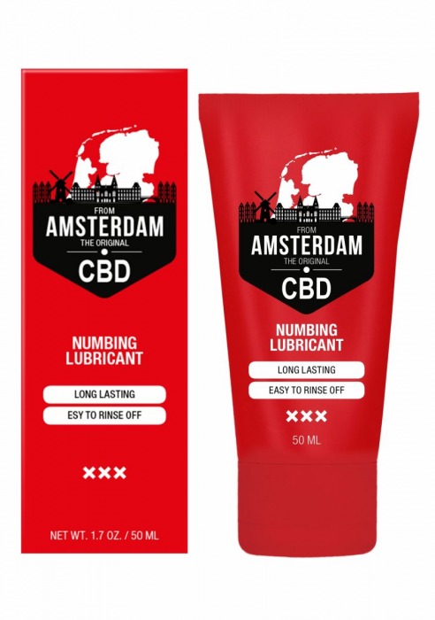 Пролонгирующий лубрикант Numbing CBD from Amsterdam - 50 мл. - Shots Media BV - купить с доставкой в Пушкино