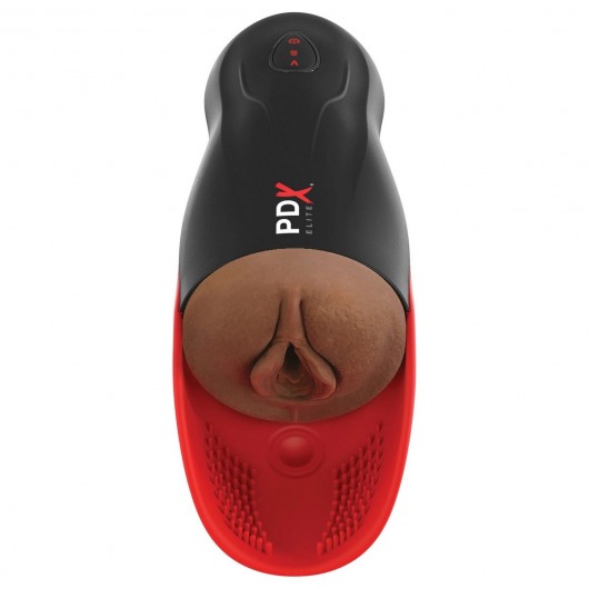 Коричневый мастурбатор-вагина с вибрацией Fuck-O-Matic 2 - Pipedream - в Пушкино купить с доставкой