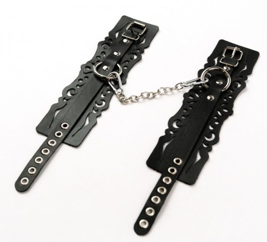 Узорчатые кожаные оковы с регулируемыми ремешками - Crazy Handmade - купить с доставкой в Пушкино