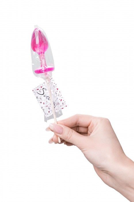 Розовый леденец  в форме анальной втулки со вкусом айриш крим - 29 гр. - Sosuчki - купить с доставкой в Пушкино