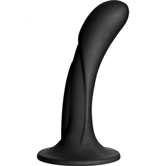 Черная изогнутая насадка Vac-U-Lock G-Spot - 16,5 см. - Doc Johnson - купить с доставкой в Пушкино