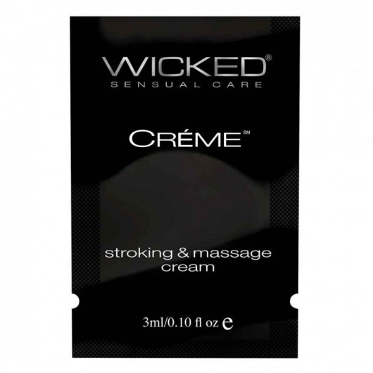 Крем для массажа и мастурбации Wicked Stroking and Massage Creme - 3 мл. - Wicked - купить с доставкой в Пушкино