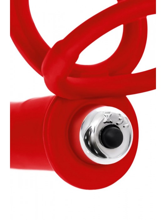 Красная насадка на пенис для двойного проникновения - 19 см. - ToyFa - купить с доставкой в Пушкино