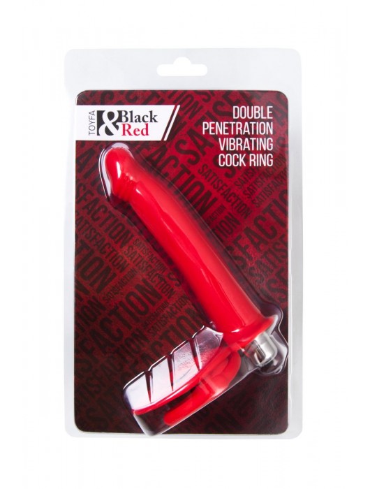 Красная насадка на пенис для двойного проникновения - 19 см. - ToyFa - купить с доставкой в Пушкино