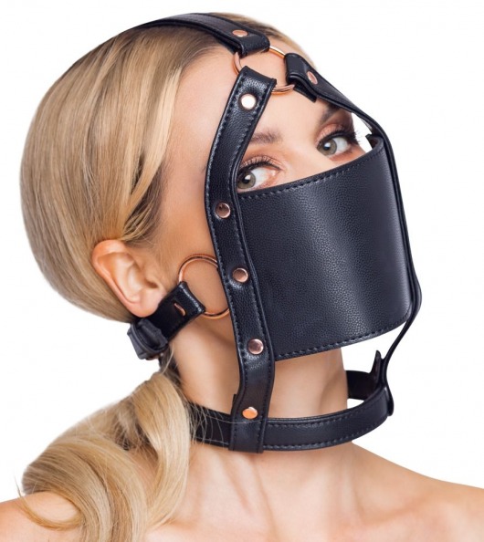 Черный намордник с кляпом-шаром Head Harness With A Gag - Orion - купить с доставкой в Пушкино
