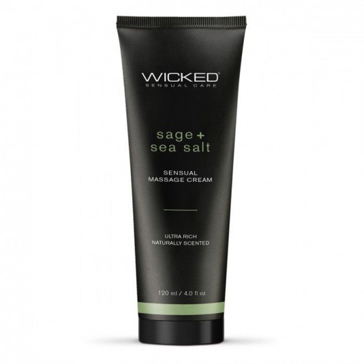 Массажный легкий крем WICKED Sage plus Sea Salt - 120 мл. - Wicked - купить с доставкой в Пушкино