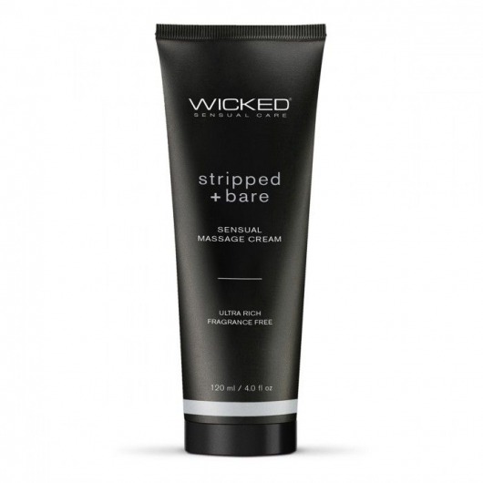 Массажный легкий крем WICKED Stripped plus Bare - 120 мл. - Wicked - купить с доставкой в Пушкино