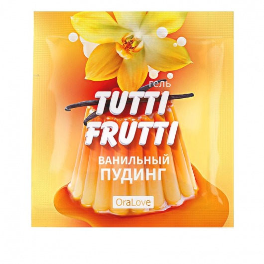 Пробник гель-смазки Tutti-frutti со вкусом ванильного пудинга - 4 гр. - Биоритм - купить с доставкой в Пушкино