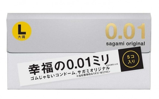 Презервативы Sagami Original 0.02 L-size увеличенного размера - 5 шт. - Sagami - купить с доставкой в Пушкино