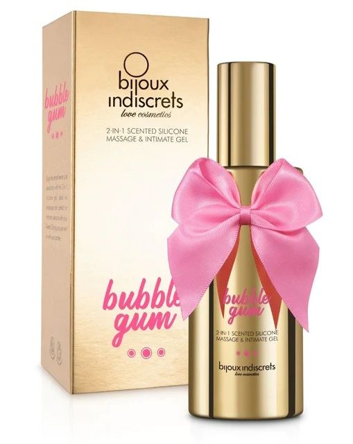 Гель с ароматом жвачки Bubblegum 2-in-1 Scented Silicone Massage And Intimate Gel - 100 мл. - Bijoux Indiscrets - купить с доставкой в Пушкино