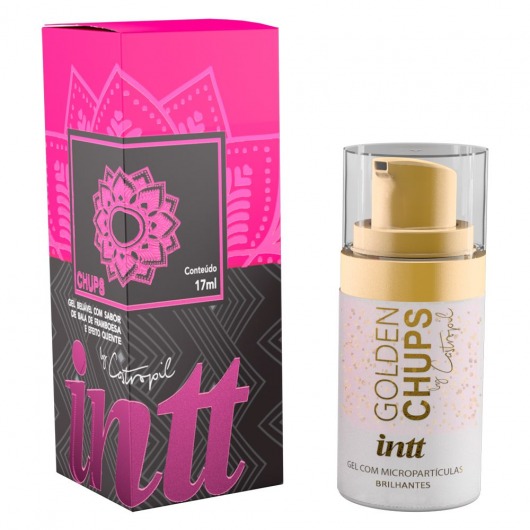 Возбуждающий гель Golden Chups с малиновым ароматом - 17 мл. - INTT - купить с доставкой в Пушкино