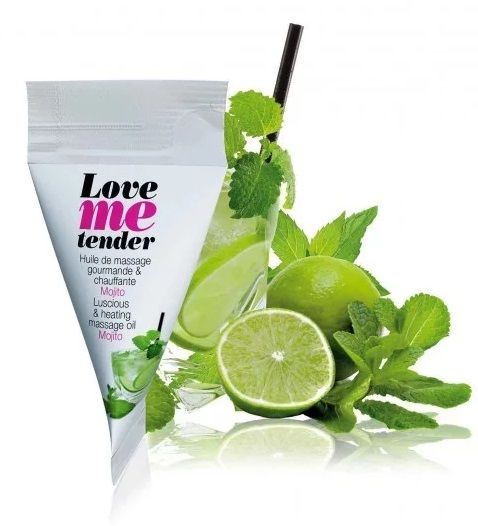 Съедобное согревающее массажное масло Love Me Tender Mojito с ароматом мохито - 10 мл. - Love to Love - купить с доставкой в Пушкино