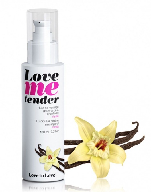 Съедобное согревающее массажное масло Love Me Tender Vanilla с ароматом ванили - 100 мл. - Love to Love - купить с доставкой в Пушкино