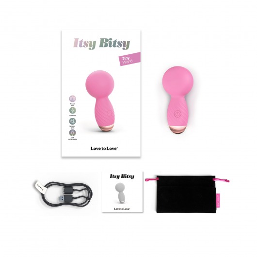 Розовый мини-wand вибратор Itsy Bitsy Mini Wand Vibrator - Love to Love