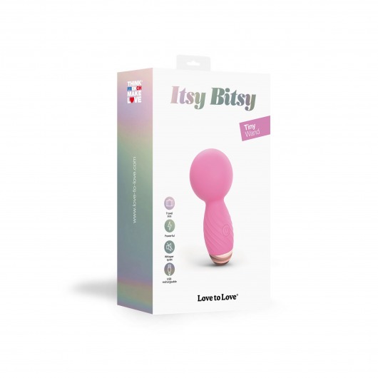Розовый мини-wand вибратор Itsy Bitsy Mini Wand Vibrator - Love to Love