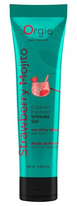 Съедобный интимный гель Orgie Lube Tube Cocktail Strawberry Mojito - 100 мл. - ORGIE - купить с доставкой в Пушкино
