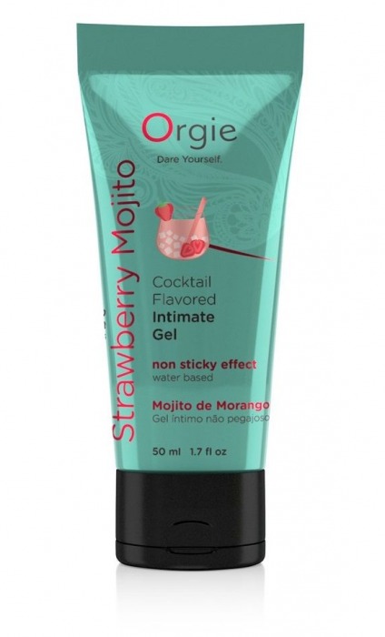 Съедобный интимный гель Orgie Lube Tube Cocktail Strawberry Mojito - 50 мл. - ORGIE - купить с доставкой в Пушкино