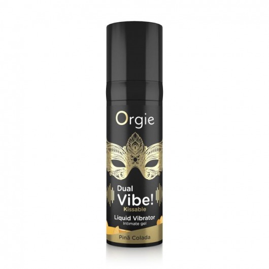 Съедобный гель Dual Vibe Pina Colada с эффектом вибрации и вкусом коктейля пина колада - 15 мл. - ORGIE - купить с доставкой в Пушкино