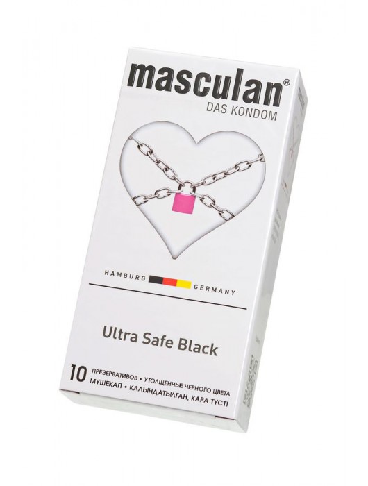 Ультрапрочные презервативы Masculan Ultra Safe Black - 10 шт. - Masculan - купить с доставкой в Пушкино