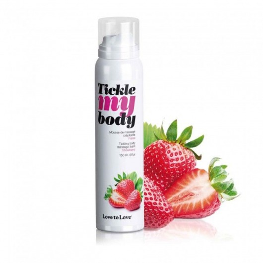 Массажная хрустящая пенка Tickle My Body Strawberry с ароматом клубники - 150 мл. - Love to Love - купить с доставкой в Пушкино