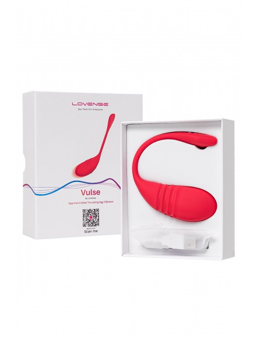 Красное силиконовое виброяйцо Vulse - Lovense