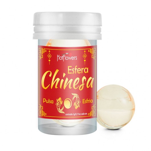 Интимный гель Chinesa Esfera с охлаждающе-пульсирующим эффектом (2 шарика по 3 гр.) - HotFlowers - купить с доставкой в Пушкино
