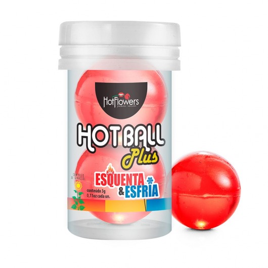 Лубрикант на масляной основе Hot Ball Plus с охлаждающе-разогревающим эффектом (2 шарика по 3 гр.) - HotFlowers - купить с доставкой в Пушкино