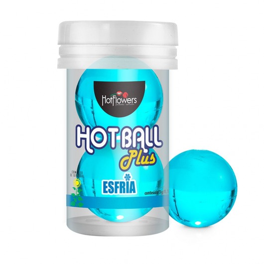 Лубрикант на масляной основе Hot Ball Plus с охлаждающим эффектом (2 шарика по 3 гр.) - HotFlowers - купить с доставкой в Пушкино