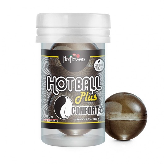 Анальный лубрикант на масляной основе Hot Ball Plus Conforto (2 шарика по 3 гр.) - HotFlowers - купить с доставкой в Пушкино