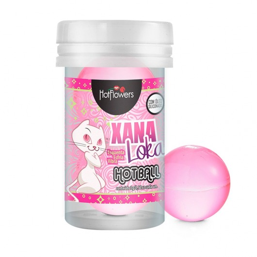 Лубрикант на силиконовой основе с эффектом вибрации Xana Loka Hot Ball (2 шарика по 3 гр.) - HotFlowers - купить с доставкой в Пушкино