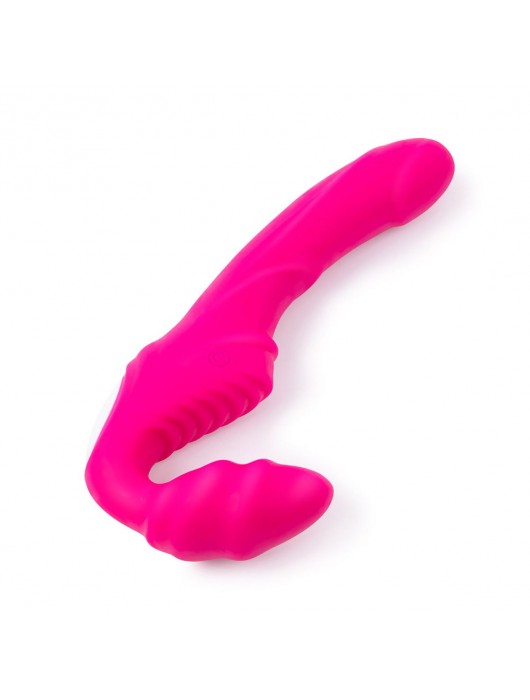 Розовый безремневой страпон на радиоуправлении Strapless Together - 22 см. - Together Toy - купить с доставкой в Пушкино