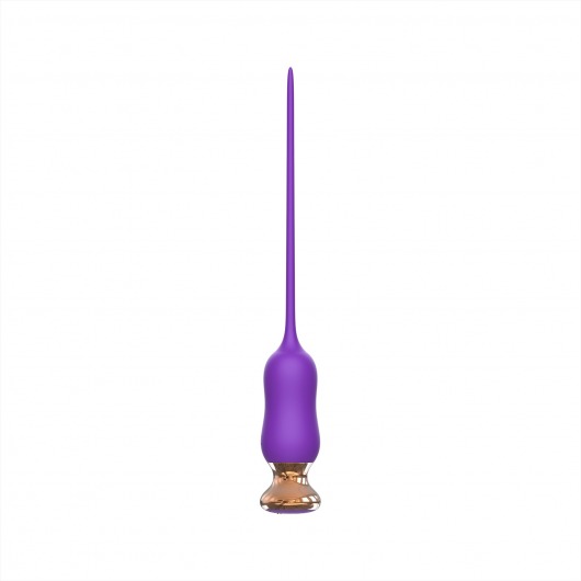 Фиолетовый тонкий стимулятор Nipple Vibrator - 23 см. - I-MOON - купить с доставкой в Пушкино