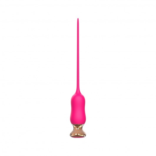 Розовый тонкий стимулятор Nipple Vibrator - 23 см. - I-MOON - купить с доставкой в Пушкино