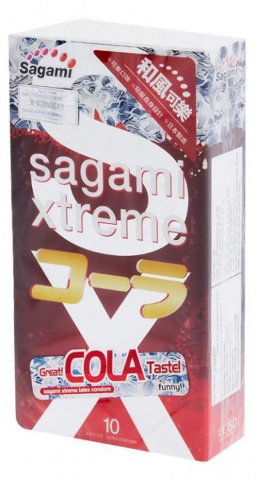 Ароматизированные презервативы Sagami Xtreme COLA - 10 шт. - Sagami - купить с доставкой в Пушкино