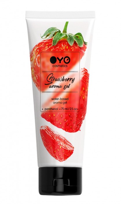 Лубрикант на водной основе OYO Aroma Gel Strawberry с ароматом клубники - 75 мл. - OYO - купить с доставкой в Пушкино